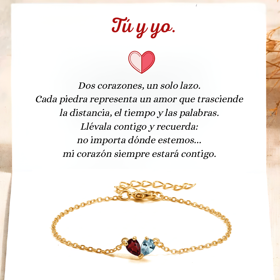 Pulsera Dos Corazones – Nuestro Vínculo