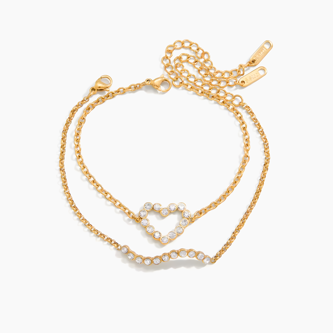 Pulsera Corazón Brillante