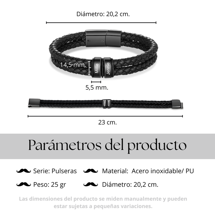 Pulsera Mi Héroe – Personalizable con Nombres
