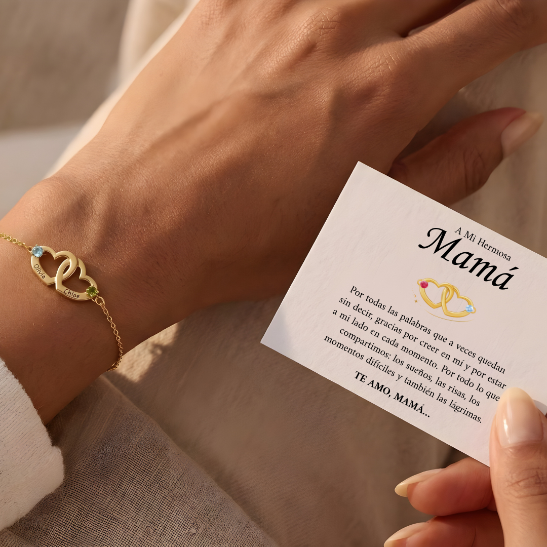 Pulsera Corazones Entrelazados