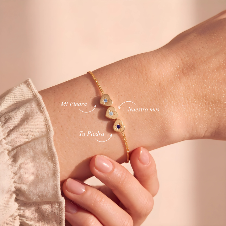 Pulsera Corazones que nos unen