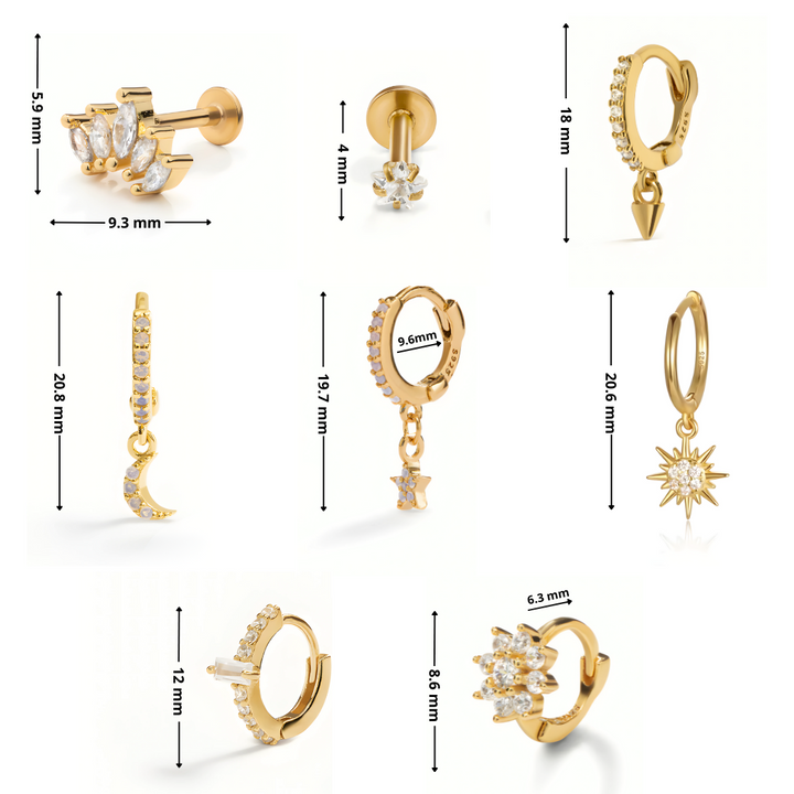 Set de Aretes Diosas del Olimpo